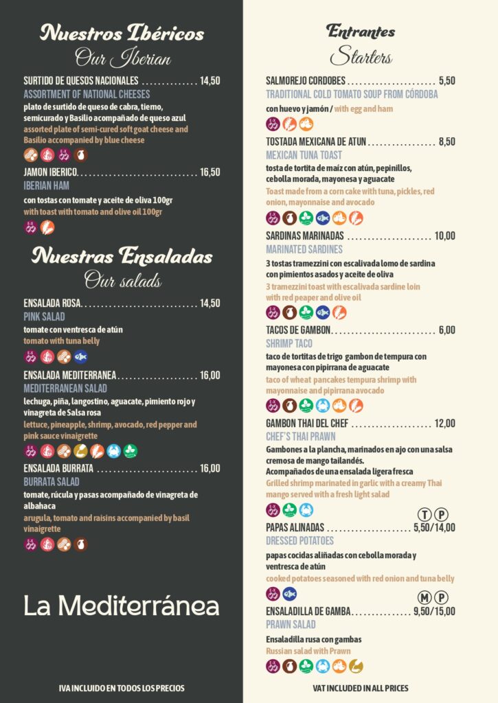 Carta La Mediterranea 2026
